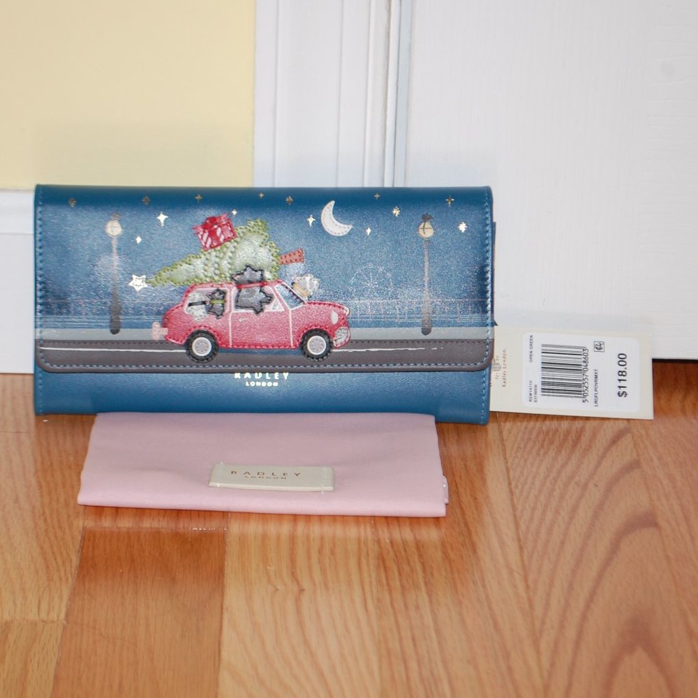 NWT - Radley London Driving Home for Christmas - Large Flapover Wallet